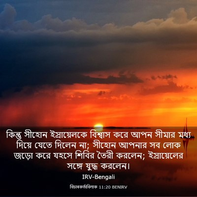 Picture 03 - বিচাৰকর্তাবিলাক 11:20 BENIRV - কিন্তু সীহোন - Bible Verse Picture