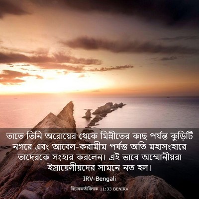 Picture 03 - বিচাৰকর্তাবিলাক 11:33 BENIRV - তাতে তিনি অরোয়ের - Bible Verse Picture