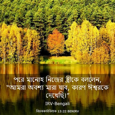 Picture 03 - বিচাৰকর্তাবিলাক 13:22 BENIRV - পরে মানোহ নিজের - Bible Verse Picture