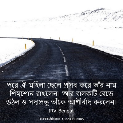Picture 03 - বিচাৰকর্তাবিলাক 13:24 BENIRV - পরে ঐ মহিলা ছেলে - Bible Verse Picture