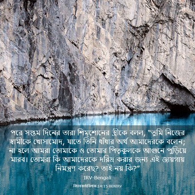 Picture 03 - বিচাৰকর্তাবিলাক 14:15 BENIRV - পরে সপ্তম দিনের - Bible Verse Picture