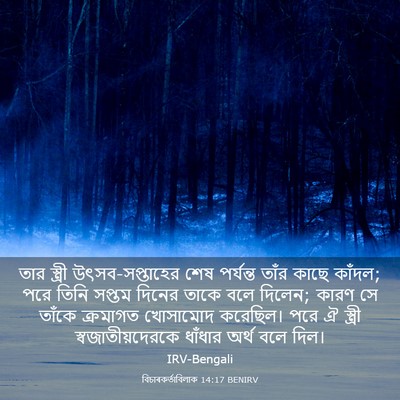 Picture 03 - বিচাৰকর্তাবিলাক 14:17 BENIRV - তার স্ত্রী - Bible Verse Picture