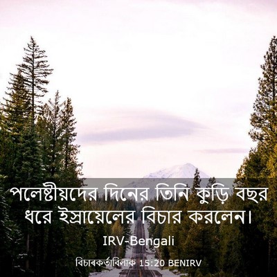 Picture 03 - বিচাৰকর্তাবিলাক 15:20 BENIRV - পলেষ্টীয়দের - Bible Verse Picture