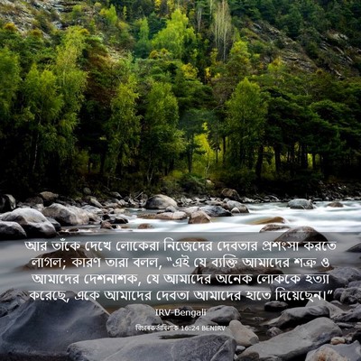 Picture 03 - বিচাৰকর্তাবিলাক 16:24 BENIRV - আর তাঁকে দেখে - Bible Verse Picture