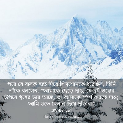 Picture 03 - বিচাৰকর্তাবিলাক 16:26 BENIRV - পরে যে বালক হাত - Bible Verse Picture