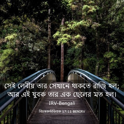 Picture 03 - বিচাৰকর্তাবিলাক 17:11 BENIRV - সেই লেবীয় তার - Bible Verse Picture