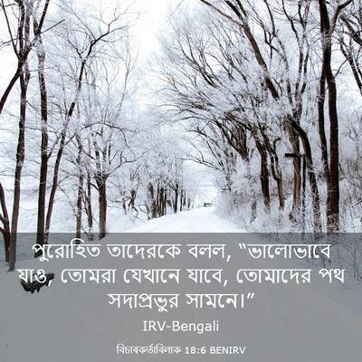 Picture 03 - বিচাৰকর্তাবিলাক 18:6 BENIRV - পুরোহিত তাদেরকে - Bible Verse Picture