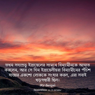 Picture 03 - বিচাৰকর্তাবিলাক 20:35 BENIRV - তখন সদাপ্রভু - Bible Verse Picture