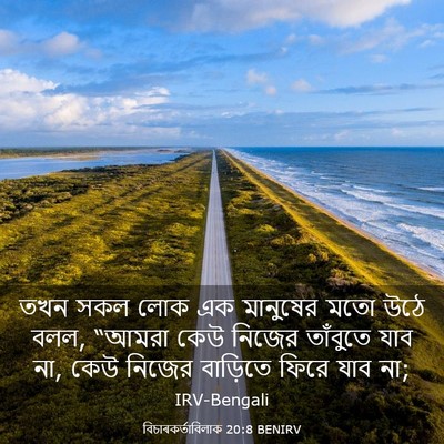 Picture 03 - বিচাৰকর্তাবিলাক 20:8 BENIRV - তখন সকল লোক এক - Bible Verse Picture
