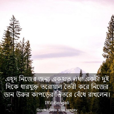 Picture 03 - বিচাৰকর্তাবিলাক 3:16 BENIRV - এহূদ নিজের জন্য - Bible Verse Picture