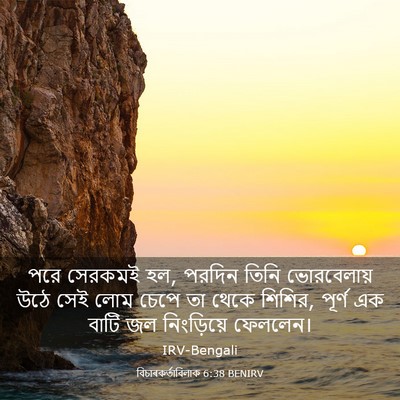 Picture 03 - বিচাৰকর্তাবিলাক 6:38 BENIRV - পরে সেরকমই হল, - Bible Verse Picture
