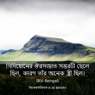 Picture 03 - বিচাৰকর্তাবিলাক 8:30 BENIRV - গিদিয়োনের ঔরসজাত - Bible Verse Picture