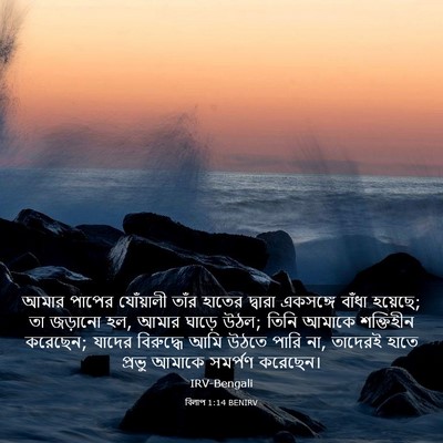 Picture 03 - বিলাপ 1:14 BENIRV - আমার পাপের - Bible Verse Picture
