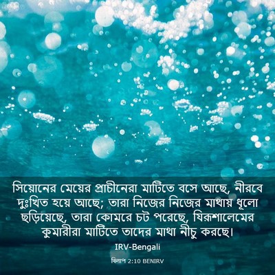 Picture 03 - বিলাপ 2:10 BENIRV - সিয়োনের মেয়ের - Bible Verse Picture