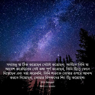 Picture 03 - বিলাপ 2:17 BENIRV - সদাপ্রভু যা ঠিক - Bible Verse Picture