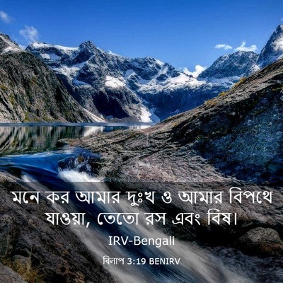 Picture 03 - বিলাপ 3:19 BENIRV - মনে কর আমার দুঃখ ও - Bible Verse Picture