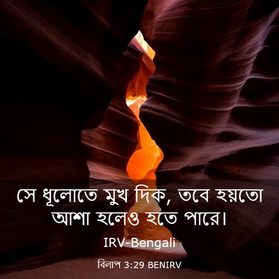Picture 03 - বিলাপ 3:29 BENIRV - সে ধূলোতে মুখ দিক, - Bible Verse Picture