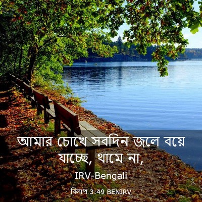 Picture 03 - বিলাপ 3:49 BENIRV - আমার চোখে সবদিন - Bible Verse Picture