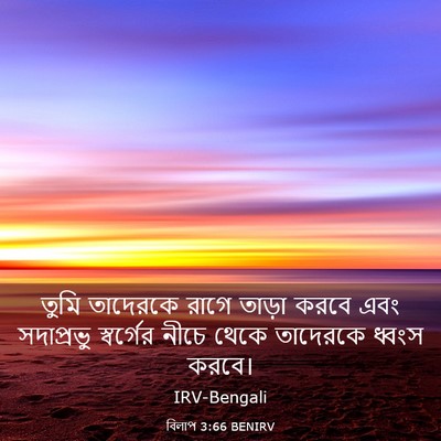 Picture 03 - বিলাপ 3:66 BENIRV - তুমি তাদেরকে রাগে - Bible Verse Picture