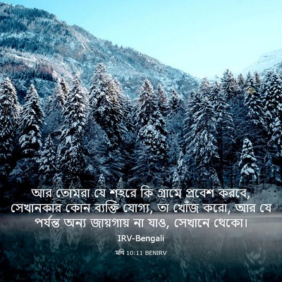 Picture 03 - মথি 10:11 BENIRV - আর তোমরা যে শহরে কি - Bible Verse Picture