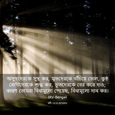 Picture 03 - মথি 10:8 BENIRV - অসুস্থদেরকে সুস্থ - Bible Verse Picture