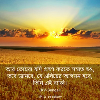 Picture 03 - মথি 11:14 BENIRV - আর তোমরা যদি গ্রহণ - Bible Verse Picture
