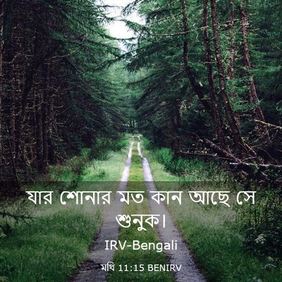 Picture 03 - মথি 11:15 BENIRV - যার শোনার মত কান - Bible Verse Picture