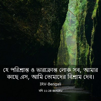 Picture 03 - মথি 11:28 BENIRV - হে পরিশ্রান্ত ও - Bible Verse Picture