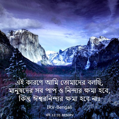 Picture 03 - মথি 12:31 BENIRV - এই কারণে আমি - Bible Verse Picture