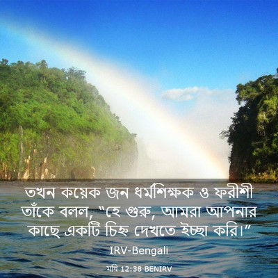 Picture 03 - মথি 12:38 BENIRV - তখন কয়েক জন - Bible Verse Picture
