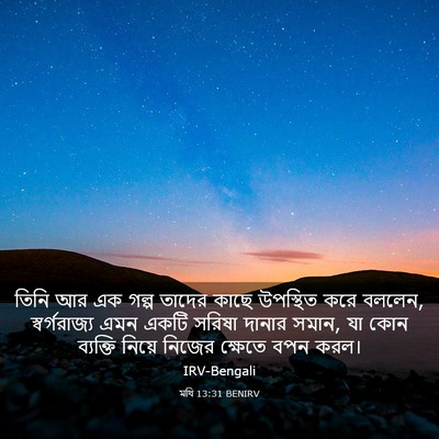 Picture 03 - মথি 13:31 BENIRV - তিনি আর এক গল্প - Bible Verse Picture