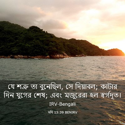 Picture 03 - মথি 13:39 BENIRV - যে শত্রু তা - Bible Verse Picture