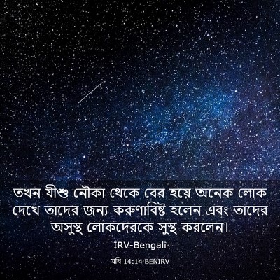 Picture 03 - মথি 14:14 BENIRV - তখন যীশু নৌকা থেকে - Bible Verse Picture