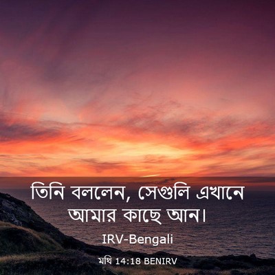 Picture 03 - মথি 14:18 BENIRV - তিনি বললেন, সেগুলি - Bible Verse Picture