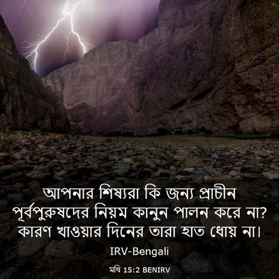 Picture 03 - মথি 15:2 BENIRV - আপনার শিষ্যরা কি - Bible Verse Picture