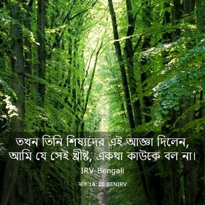 Picture 03 - মথি 16:20 BENIRV - তখন তিনি শিষ্যদের - Bible Verse Picture
