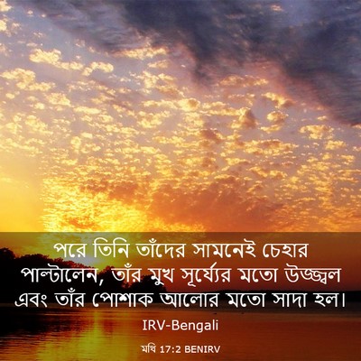 Picture 03 - মথি 17:2 BENIRV - পরে তিনি তাঁদের - Bible Verse Picture