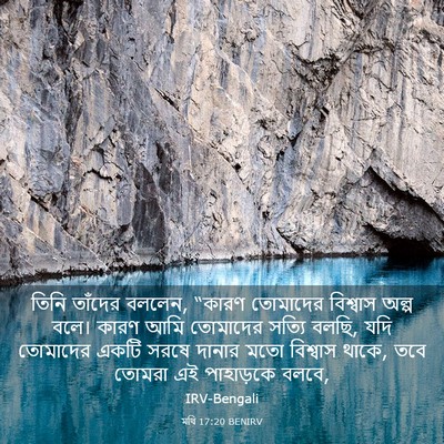Picture 03 - মথি 17:20 BENIRV - তিনি তাঁদের বললেন, - Bible Verse Picture