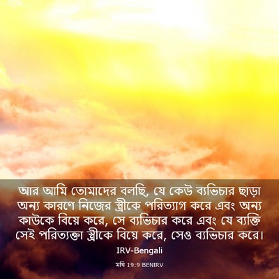 Picture 03 - মথি 19:9 BENIRV - আর আমি তোমাদের - Bible Verse Picture