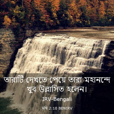 Picture 03 - মথি 2:10 BENIRV - তারাটি দেখতে - Bible Verse Picture