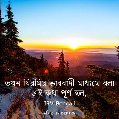 Picture 03 - মথি 2:17 BENIRV - তখন যিরমিয় - Bible Verse Picture