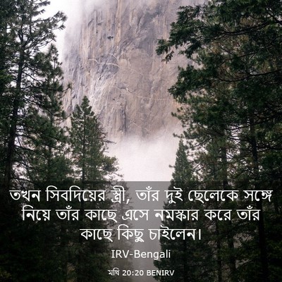 Picture 03 - মথি 20:20 BENIRV - তখন সিবদিয়ের - Bible Verse Picture
