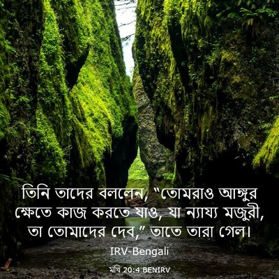 Picture 03 - মথি 20:4 BENIRV - তিনি তাদের বললেন, - Bible Verse Picture