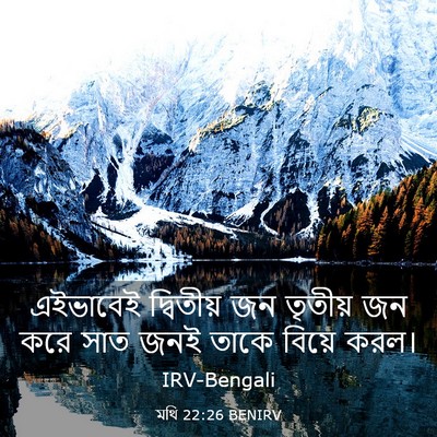 Picture 03 - মথি 22:26 BENIRV - এইভাবেই দ্বিতীয় - Bible Verse Picture