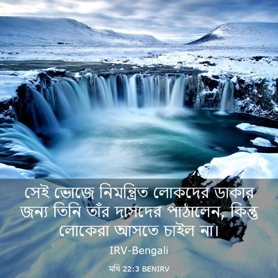 Picture 03 - মথি 22:3 BENIRV - সেই ভোজে - Bible Verse Picture
