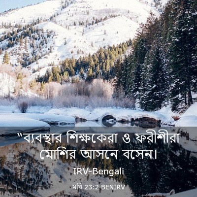 Picture 03 - মথি 23:2 BENIRV - “ব্যবস্থার - Bible Verse Picture