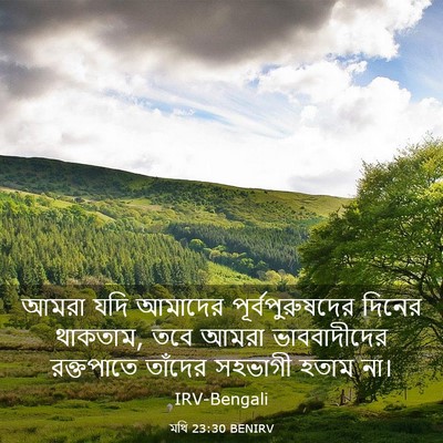 Picture 03 - মথি 23:30 BENIRV - আমরা যদি আমাদের - Bible Verse Picture