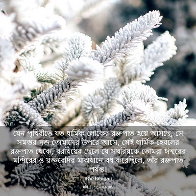 Picture 03 - মথি 23:35 BENIRV - যেন পৃথিবীতে যত - Bible Verse Picture