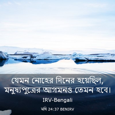 Picture 03 - মথি 24:37 BENIRV - যেমন নোহের দিনের - Bible Verse Picture