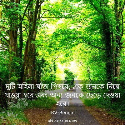 Picture 03 - মথি 24:41 BENIRV - দুটি মহিলা যাঁতা - Bible Verse Picture